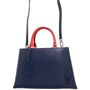 Louis Vuitton Epi Kleber Leather Shoulder Bag Blue